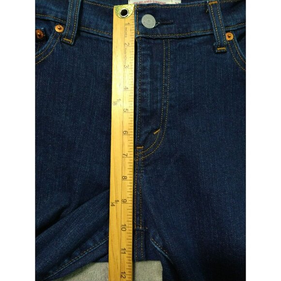 Levis 414 Jeans Womens 32 Blue Denim Relaxed Straight Leg Mid Rise Stretch - Picture 4 of 11